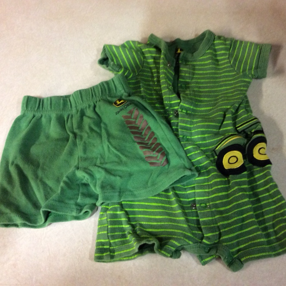 John Deere romper &shorts